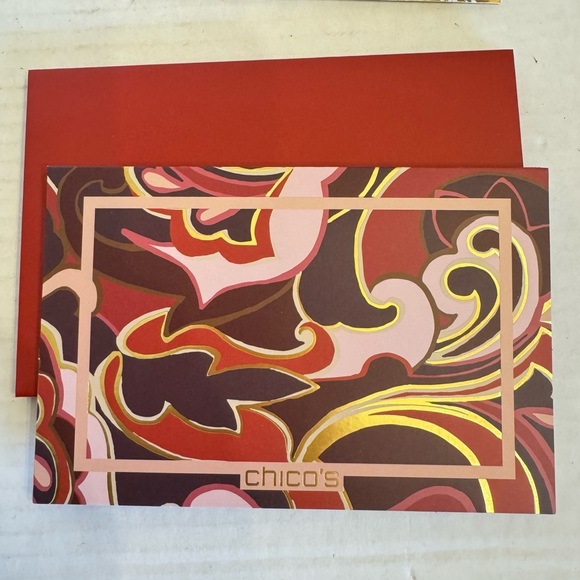 Chicos Blank Note Cards Embossed Logo Cards Envelopes Rose Smoke 16 Pack - Picture 7 of 16